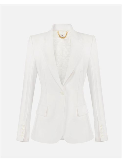 RAW CUT JACKET ELISABETTA FRANCHI | GI21661E2360 avorio
